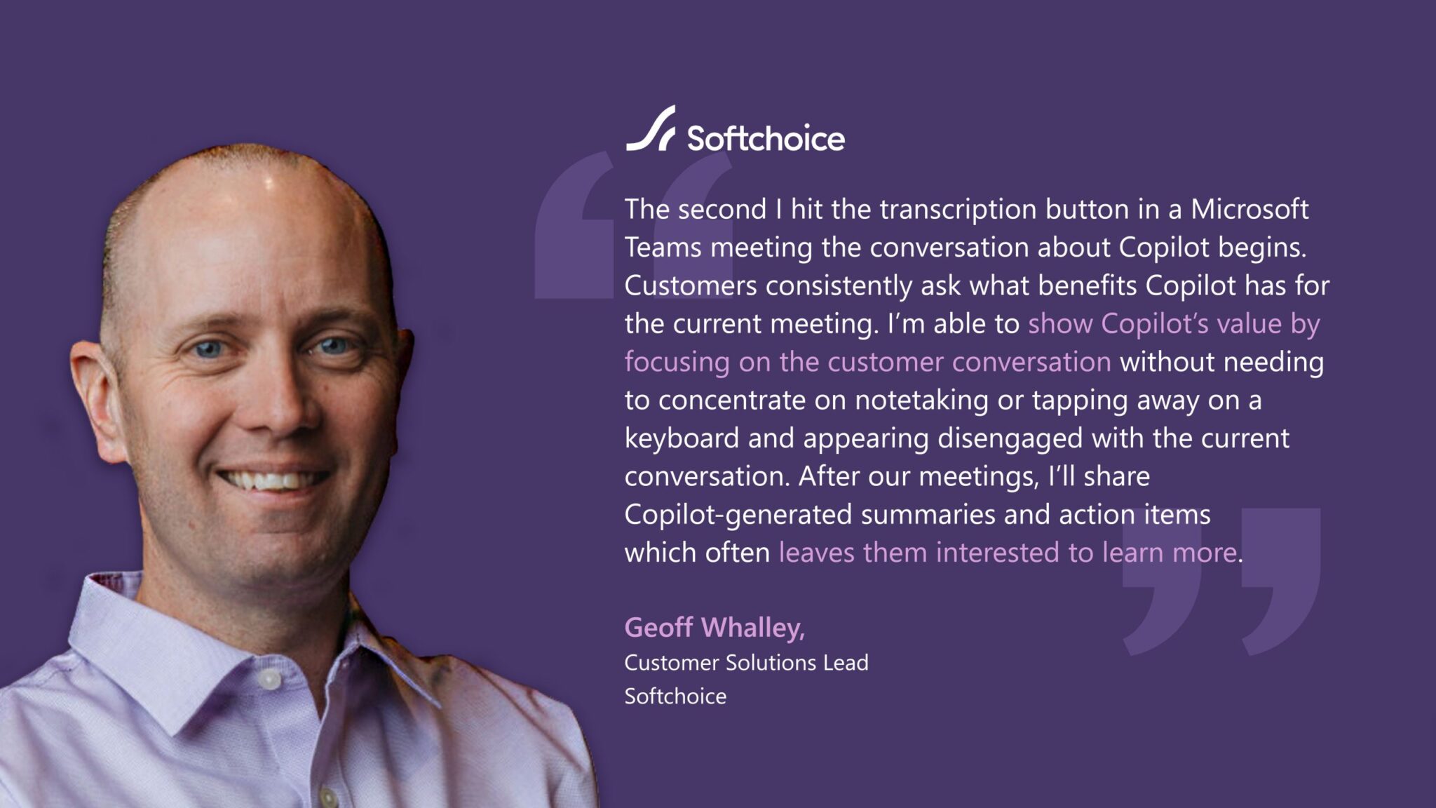 Softchoice Building Softchoice is building the transformation roadmap with Copilot - Source ...