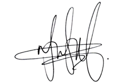 Signature stylisée et complexe de Mustafa Suleyman.